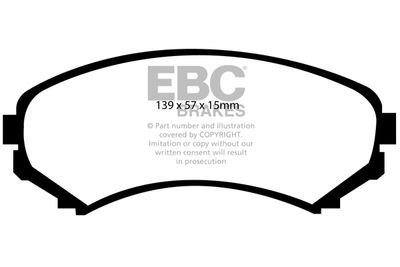 Комплект тормозных колодок, дисковый тормоз EBC Brakes DP41619R для MITSUBISHI PAJERO