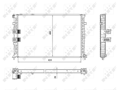 Радиатор, охлаждение двигателя WILMINK GROUP WG1721330 для CITROËN XANTIA