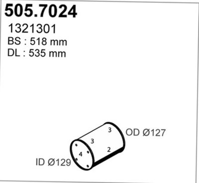 ASSO Midden-/einddemper (505.7024)