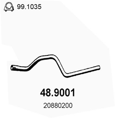 Rura wydechowa ASSO 48.9001