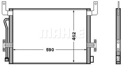 Kondensor, klimatanläggning MAHLE AC 524 000S