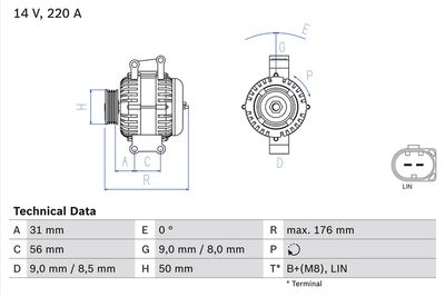 Alternator 0 986 047 640