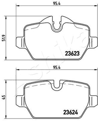 Brake Pad Set, disc brake 51-00-0100