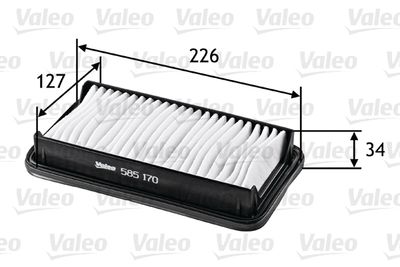 Воздушный фильтр VALEO 585170 для FIAT SEDICI