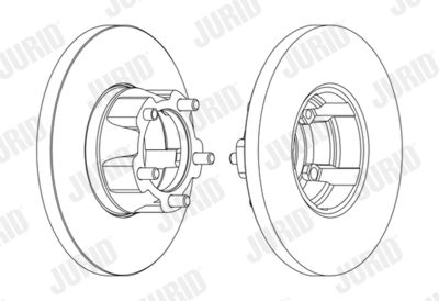 Тормозной диск JURID 561308J для VW LT