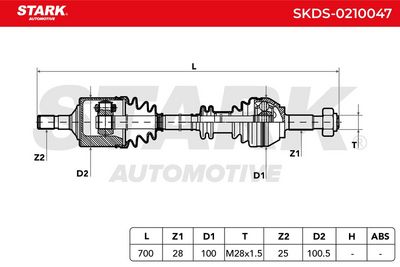 полуоска STARK SKDS-0210047