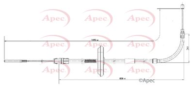 APEC Cable Pull, parking brake CAB1797