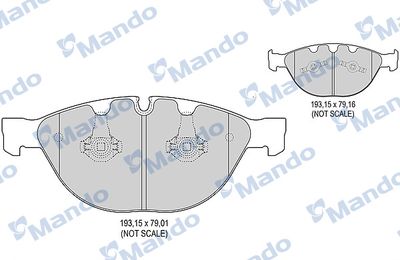 Комплект тормозных колодок, дисковый тормоз MANDO MBF015411 для ROLLS-ROYCE PHANTOM