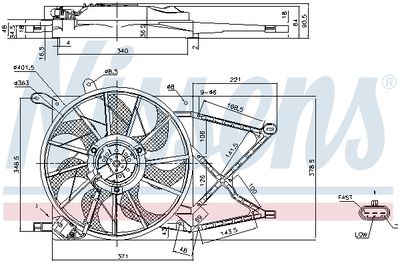 Fan, engine cooling 85154