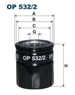 Масляный фильтр FILTRON OP 532/2 для SAAB 9-5