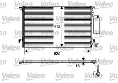 VALEO 817712 Радіатор кондиціонера для SAAB (Сааб)