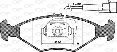 Комплект тормозных колодок, дисковый тормоз OPEN PARTS BPA0281.42 для FIAT ALBEA