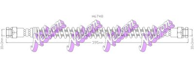 Тормозной шланг KAWE H6748 для HYUNDAI H-1