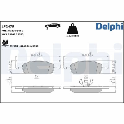 Brake Pad Set, disc brake LP2479