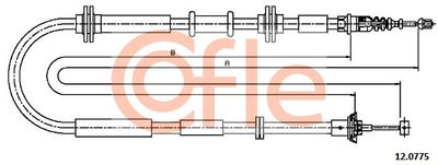 Тросик, cтояночный тормоз COFLE 92.12.0775 для FIAT TIPO