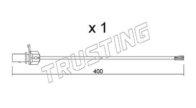 Styk ostrzegawczy, zużycie okładzin hamulcowych TRUSTING SU.347