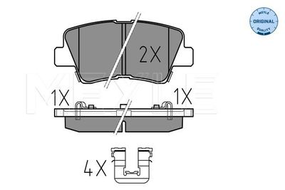 Комплект тормозных колодок, дисковый тормоз MEYLE 025 253 3715/W для SSANGYONG XLV
