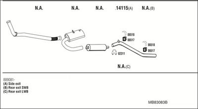 SISTEM DE ESAPAMENT WALKER MB83083B