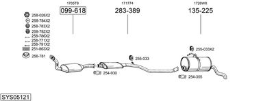 Układ wydechowy BOSAL SYS05121
