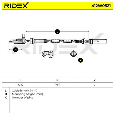 датчик, обороти на колелото RIDEX 412W0521