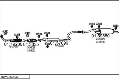 Układ wydechowy MTS ROVE26840A003237