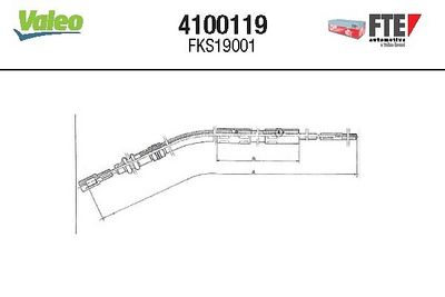 въжен механизъм, задействане на съединителя VALEO 4100119