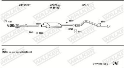 ABGASANLAGE WALKER VWK016135B