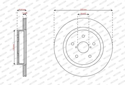 BREMSSCHEIBE FERODO DDF2638C 1