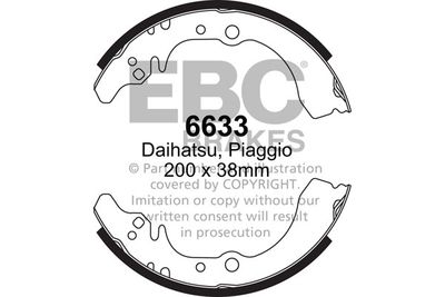 Комплект тормозных колодок EBC Brakes 6633 для DAIHATSU GRAN