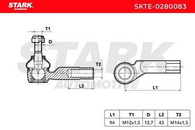 накрайник на напречна кормилна щанга STARK SKTE-0280083