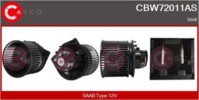 Вентилятор салона CASCO CBW72011AS для SAAB 9-5