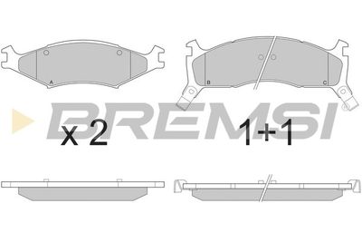 Комплект тормозных колодок, дисковый тормоз BREMSI BP2772 для KIA RETONA