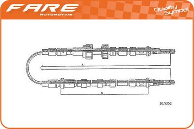 Тросик, cтояночный тормоз FARE SA 18200 для FORD ORION