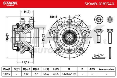 комплект колесен лагер STARK SKWB-0181340