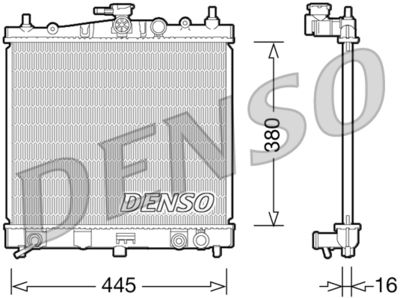 DENSO DRM46036 Радиатор охлаждения двигателя  для NISSAN NOTE (Ниссан Ноте)