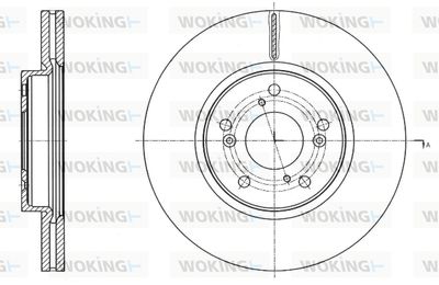 WOKING D61754.10 Тормозные диски  для HONDA HR-V (Хонда Хр-в)