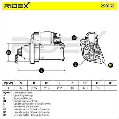 стартер RIDEX 2S0162