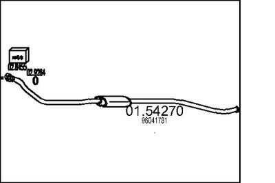 Tłumik środkowy MTS 01.54270