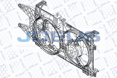 Вентилятор, охлаждение двигателя JDEUS EV830600 для FIAT PUNTO
