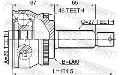 Joint Kit, drive shaft 1210-CEEDA46