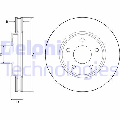 Bromsskiva DELPHI BG4678C