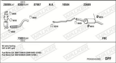 Изпускателна система WALKER PEK024533D