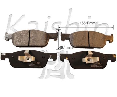 Комплект тормозных колодок, дисковый тормоз KAISHIN FK10304 для RENAULT LOGAN/STEPWAY