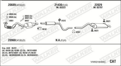 Изпускателна система WALKER VWK018484C