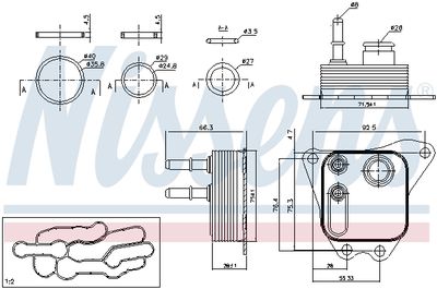 RADIATOR ULEI ULEI MOTOR NISSENS 91122 6