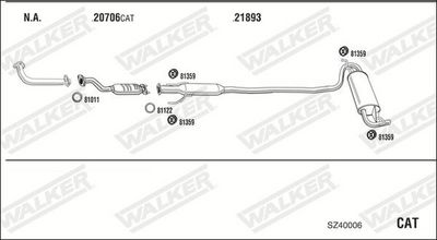 ABGASANLAGE WALKER SZ40006
