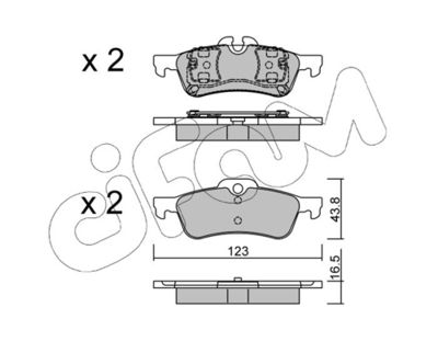 Brake Pad Set, disc brake 822-556-0