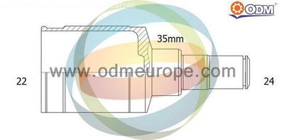 Multiparts 14-056407 ШРУС  для MAZDA 323 (Мазда 323)