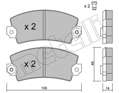 Комплект тормозных колодок, дисковый тормоз METELLI 22-0005-5 для DACIA 1304