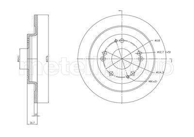 CIFAM 800-1391C Тормозные диски  для HONDA CIVIC (Хонда Цивик)